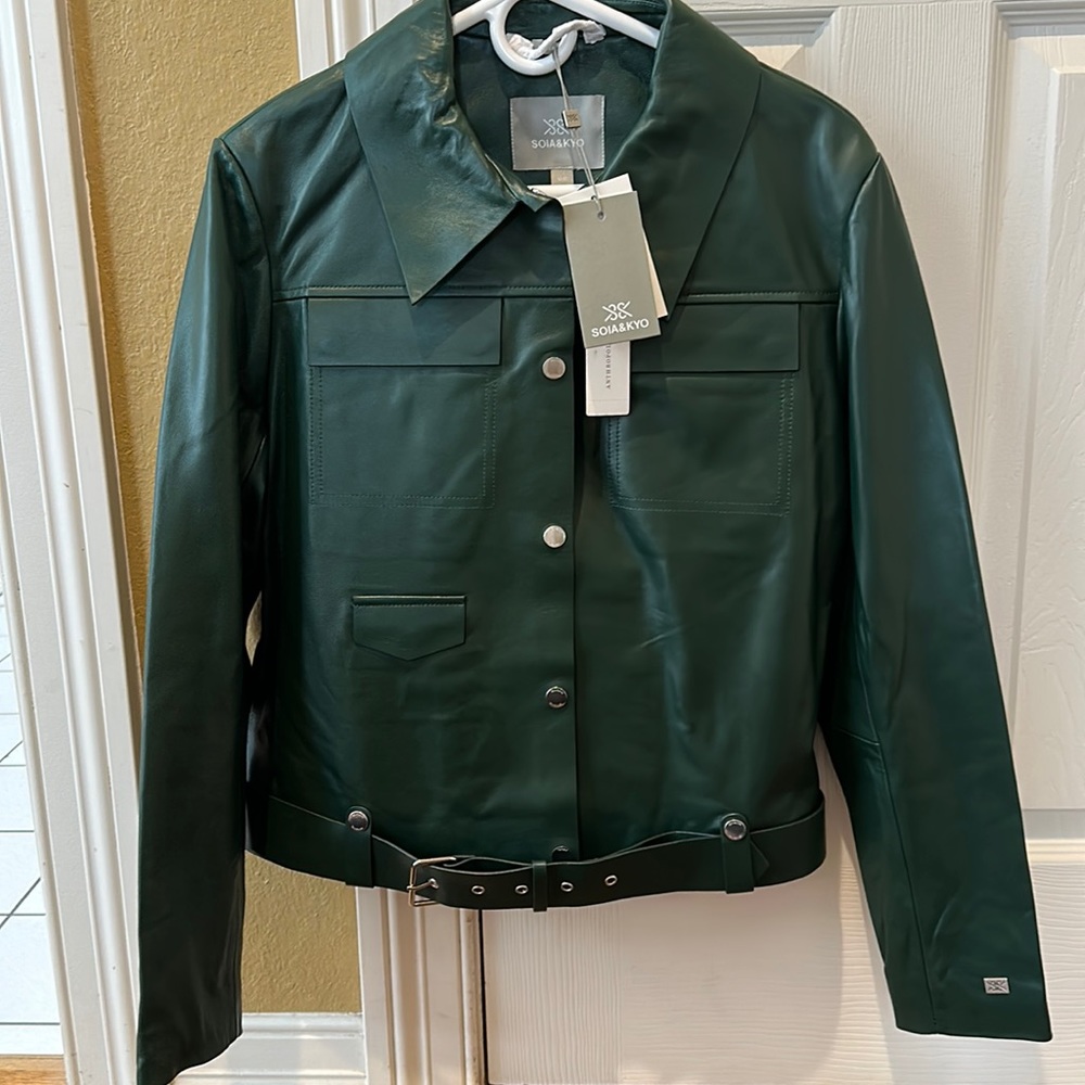 Soia & Kyo Rowen Leather Jacket size medium brand new